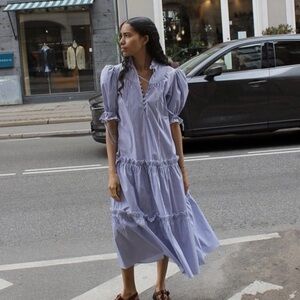 Hunter Bell • Holloway Dress, Blue Stripe